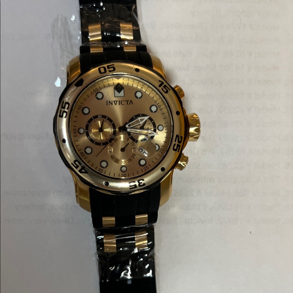 Invicta Pro Diver SCUBA Men's Watch - 48mm, Gold, Black (17885)